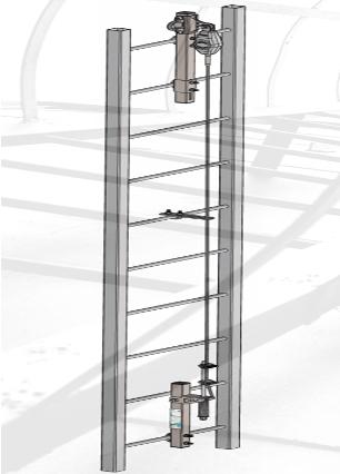 LINEA DE VIDA VERTICAL CON SOPORTE
SUPERIOR  CORTO -REF 2101S