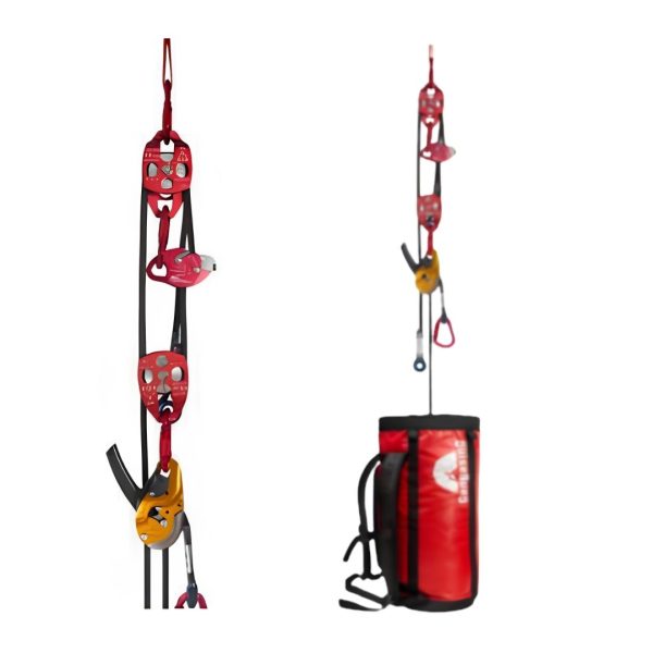 RIGLOS ID´S 3;1 POLEAS CON RODAMIENTOS KIT DE RESCATE EDELWEISS RIGLOS 60 MTS